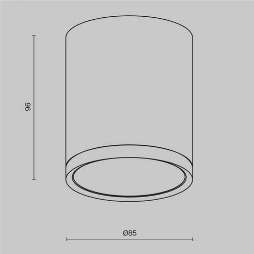 Потолочный светильник Ceiling Hoop, 1xGX53 Черно-белый (Maytoni Technical, C086CM-GX53-MRD-BW) - Amppa.ru