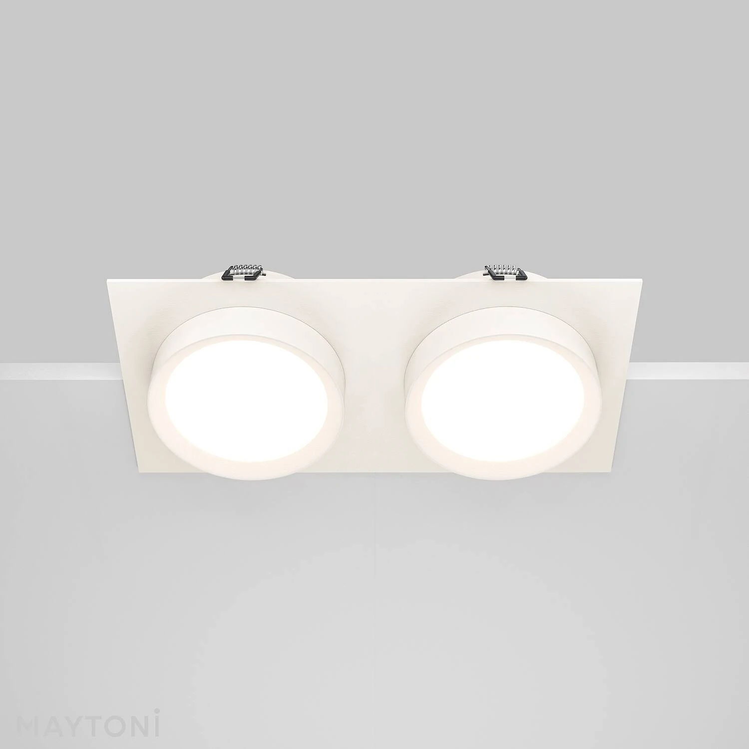 Встраиваемый светильник Downlight Hoop, 2xGX53 Белый (Maytoni Technical, DL086-02-GX53-SQ-W) - Amppa.ru