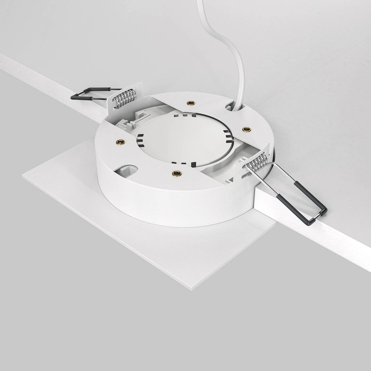 Встраиваемый светильник Downlight Hoop, 1xGX53 Бело-черный (Maytoni Technical, DL086-GX53-SQ-WB) - Amppa.ru