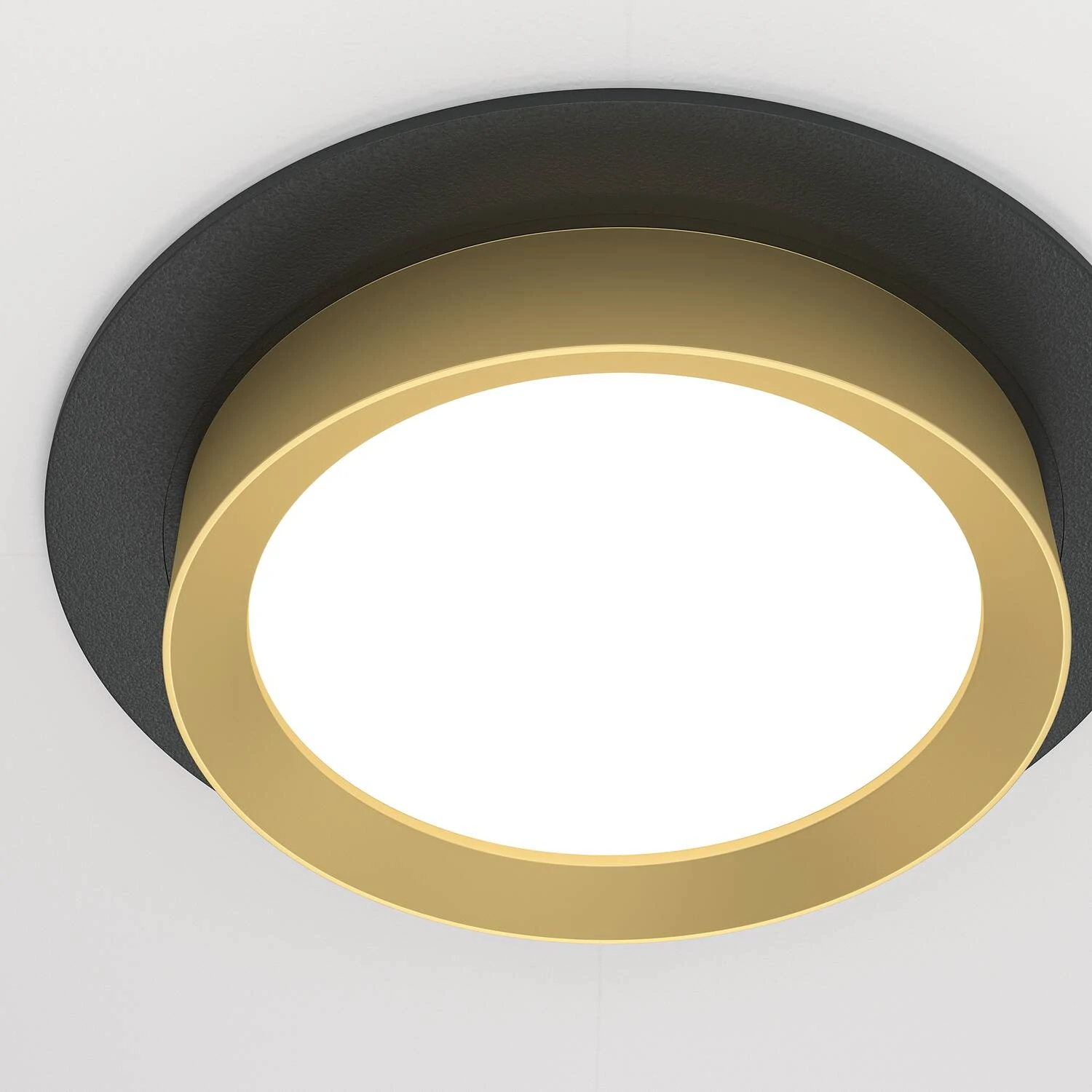 Встраиваемый светильник Downlight Hoop, 1xGX53 Черный с Золотом (Maytoni Technical, DL086-GX53-RD-BG) - Amppa.ru