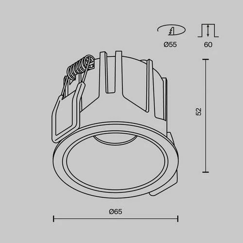 Встраиваемый светильник Downlight Alfa LED 10W, 3000K, Белый (Maytoni Technical, DL043-01-10W3K-RD-W-1) - Amppa.ru