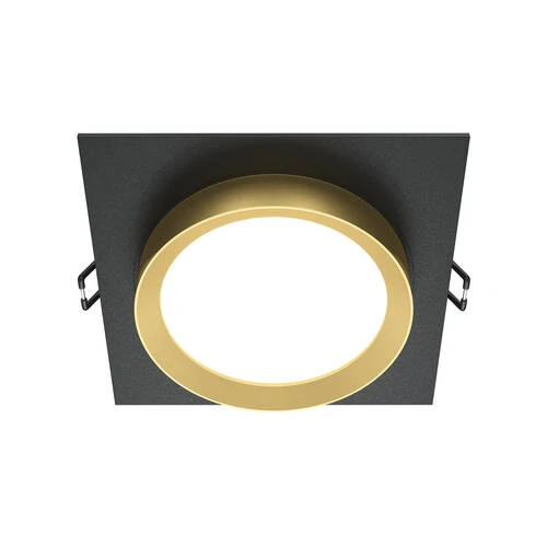 Встраиваемый светильник Downlight Hoop, 1xGX53 Черный с Золотом (Maytoni Technical, DL086-GX53-SQ-BG) - Amppa.ru