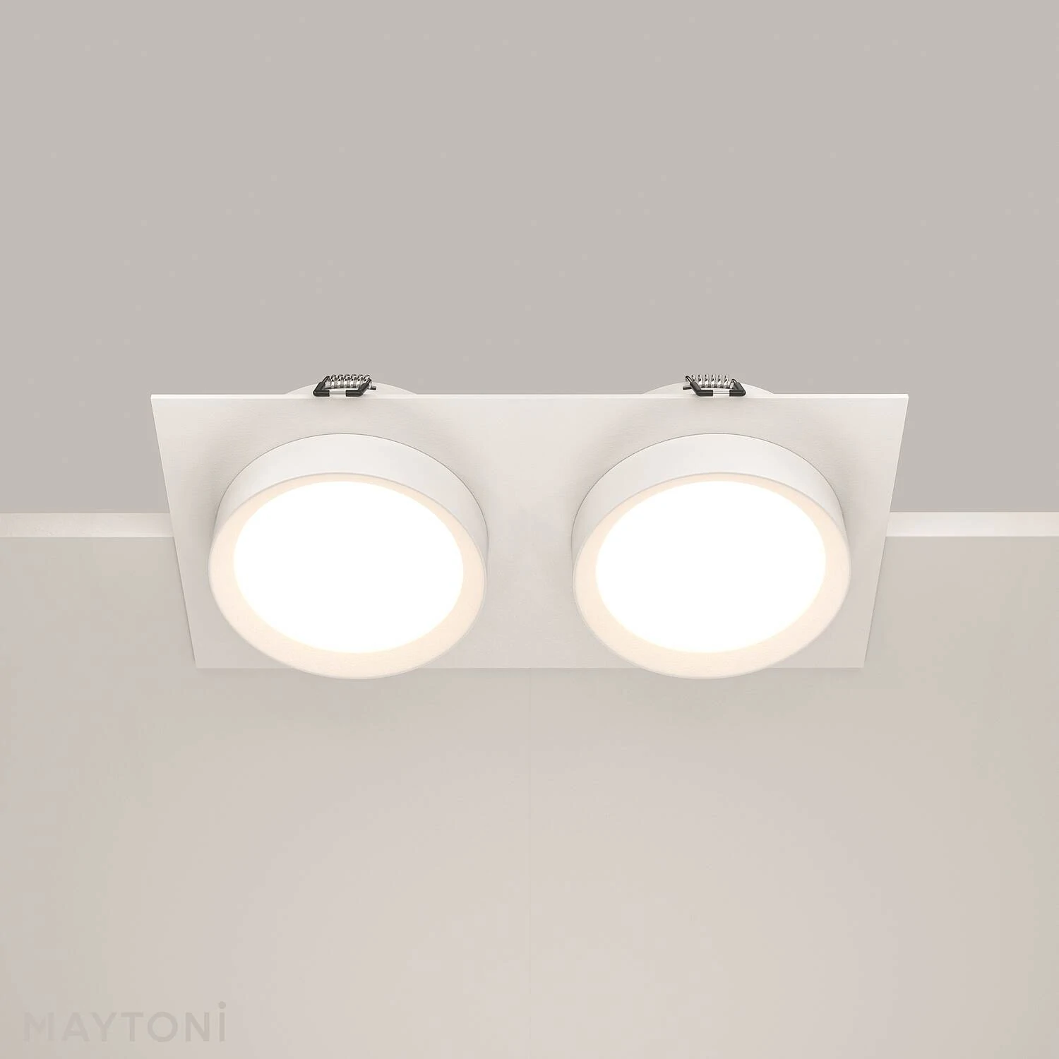 Встраиваемый светильник Downlight Hoop, 2xGX53 Белый (Maytoni Technical, DL086-02-GX53-SQ-W) - Amppa.ru