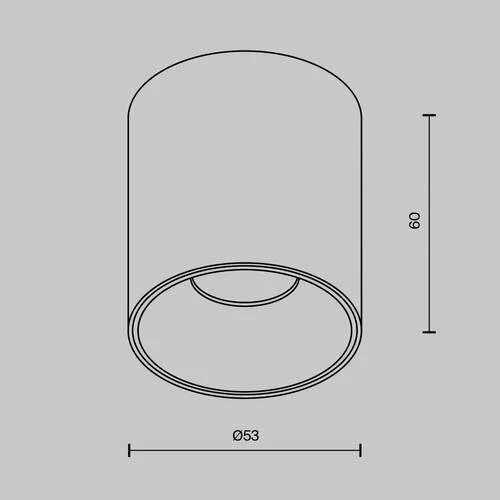 Потолочный светильник Ceiling Alfa LED 5W, 2700K, Бело-черный (Maytoni Technical, C064CL-5W2.7K-RD-WB) - Amppa.ru