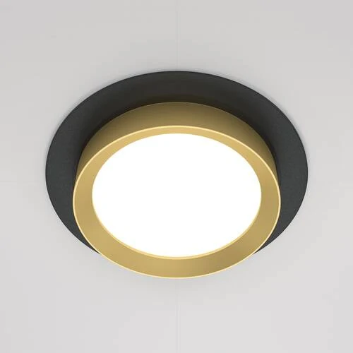 Встраиваемый светильник Downlight Hoop, 1xGX53 Черный с Золотом (Maytoni Technical, DL086-GX53-RD-BG) - Amppa.ru