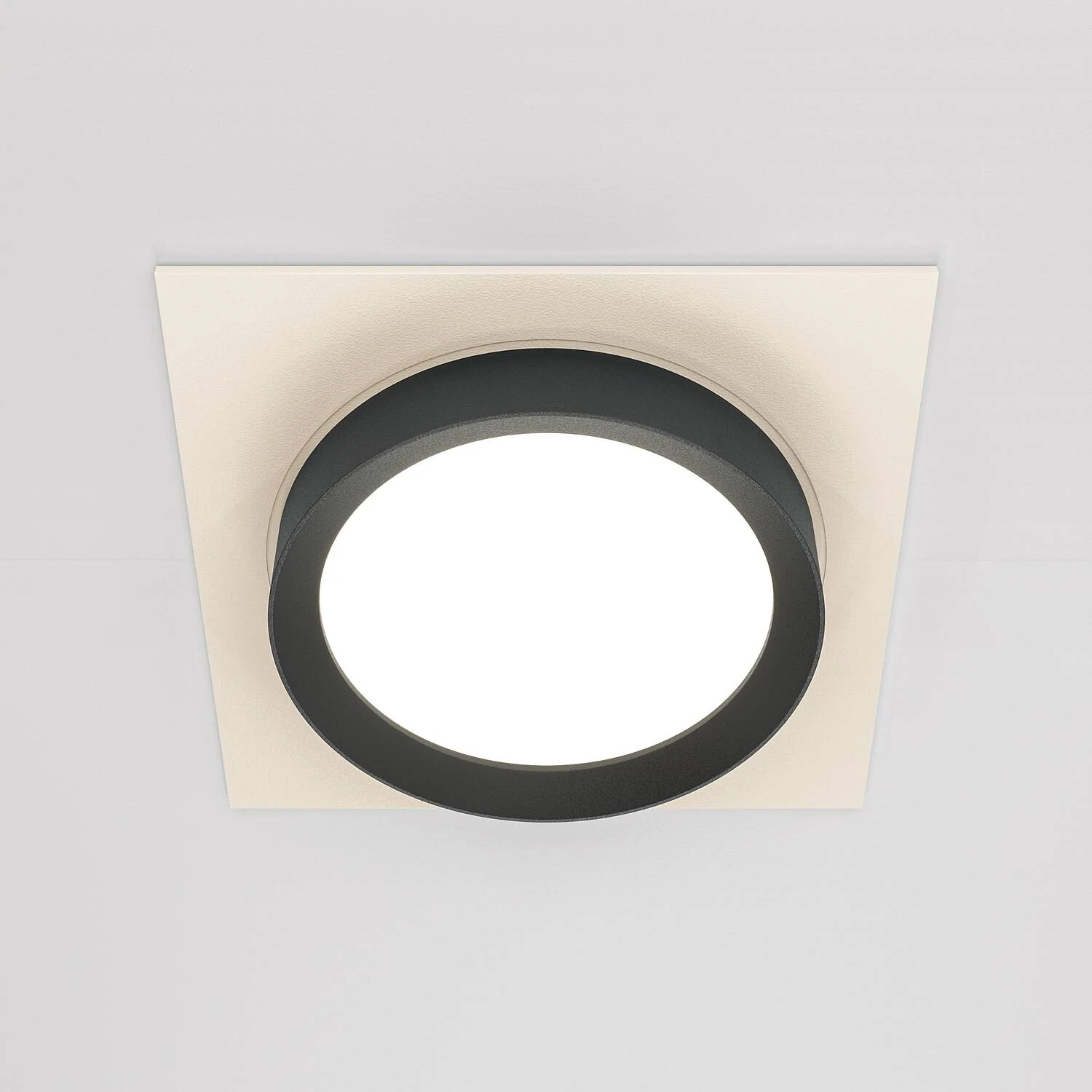 Встраиваемый светильник Downlight Hoop, 1xGX53 Бело-черный (Maytoni Technical, DL086-GX53-SQ-WB) - Amppa.ru