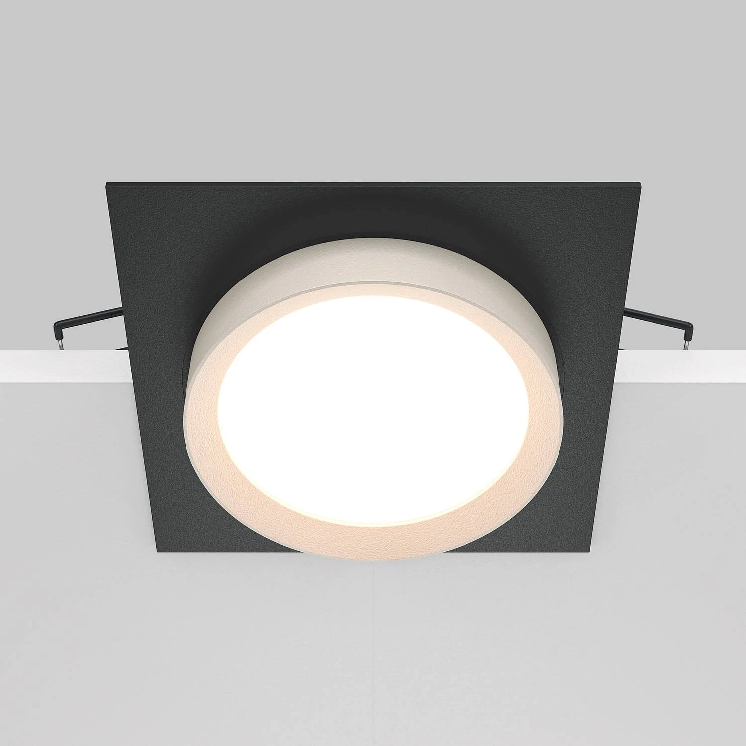 Встраиваемый светильник Downlight Hoop, 1xGX53 Черно-белый (Maytoni Technical, DL086-GX53-SQ-BW) - Amppa.ru