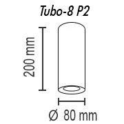 Потолочный светильник TopDecor Tubo8 P2 10 G