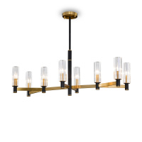 Люстра Modern Ambra, 8xE14 3000K, Латунь, Прозрачный (Freya, FR5167PL-08BS)